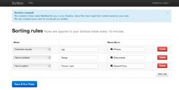 Sortbox, organiza tus archivos de Dropbox automáticamente 